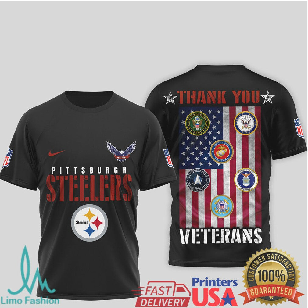 Pittsburgh ST shirtlers Veterans Thank You US Armed Forces T Shirt - Limotees LLC