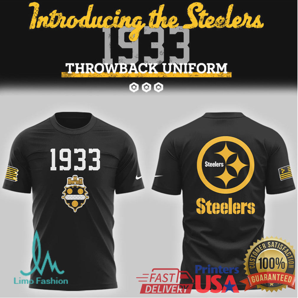 Pittsburgh Steelers 1933 Retro Throwback Uniform Logo Heritage Shirt - Limotees LLC
