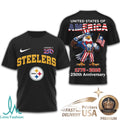 Pittsburgh Steelers 250th Anniversary Patriotic Eagle T Shirt - Limotees LLC