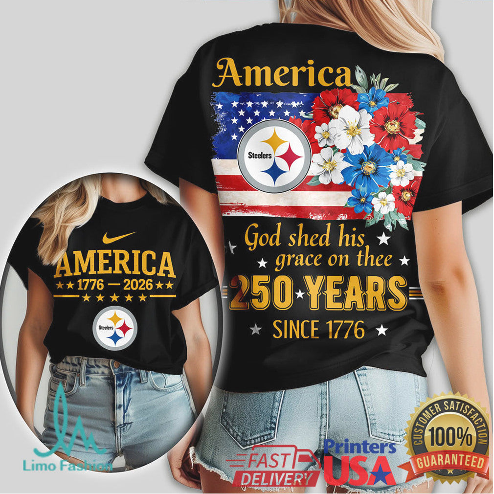 Pittsburgh Steelers America 250 Years Since 1776 Patriot T Shirt - Limotees LLC
