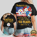 Pittsburgh Steelers America 250 Years Since 1776 Patriot T Shirt - Limotees LLC