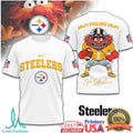 Pittsburgh Steelers Animal Muppet Drum! Steelers! Drum! 3D T Shirt - Limotees LLC