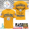 Pittsburgh Steelers Barber Design This Barber Loves The Steelers Shirt - Limotees LLC