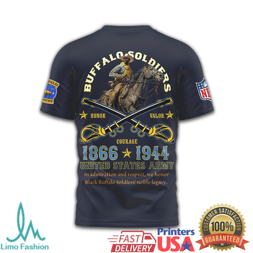 Pittsburgh Steelers Buffalo Soldiers US Army 1866 1944 Honor T Shirt - Limotees LLC