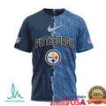 Pittsburgh Steelers Custom Denim Texture NFL T Shirt Personalized Fan Name & Number T Shirt - Limotees LLC
