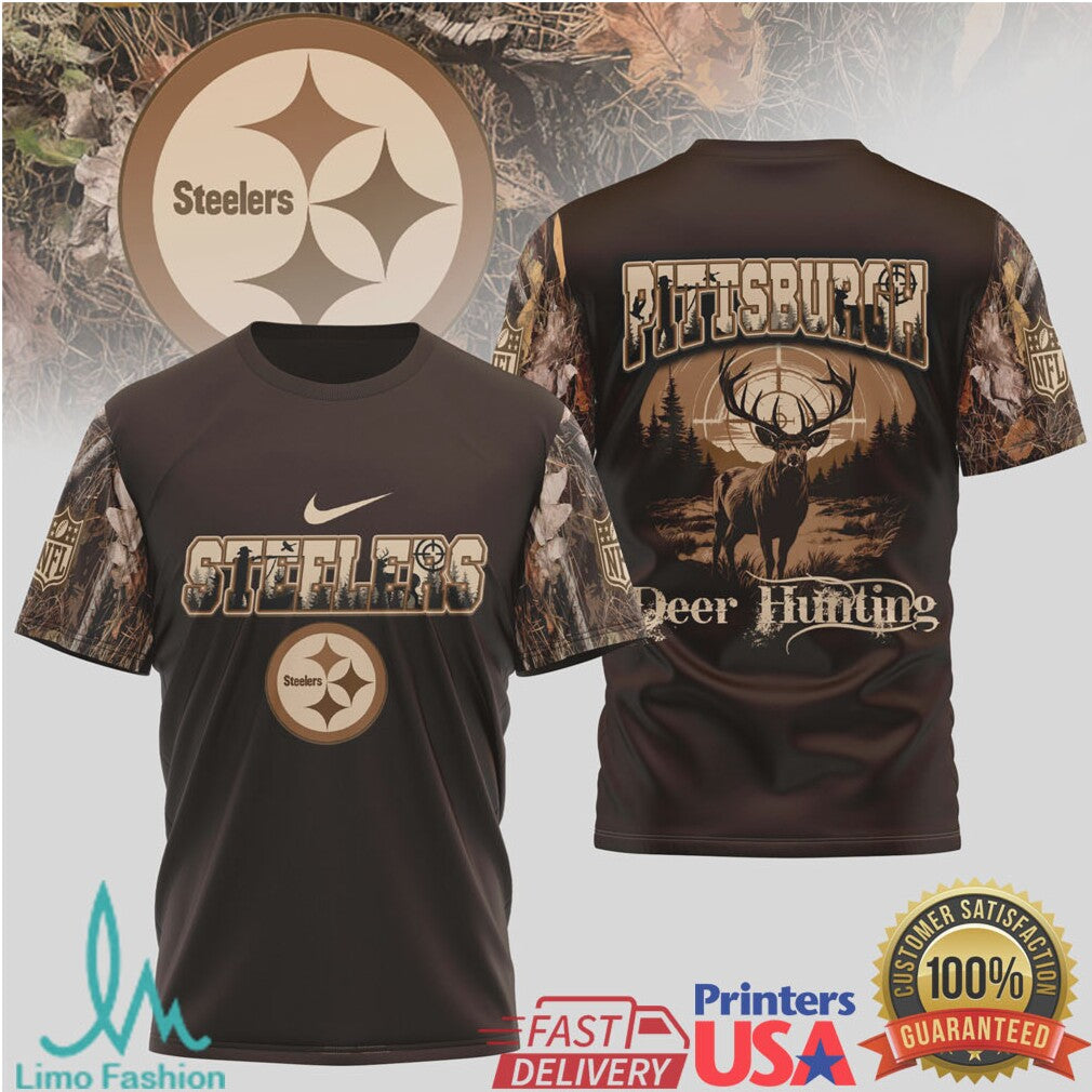 Pittsburgh Steelers Deer Hunting Camo Tshirt - Limotees LLC