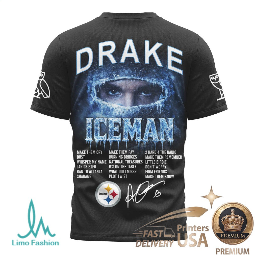 Pittsburgh Steelers Drake Iceman OVO Hip Hop Sports Jersey - Limotees LLC