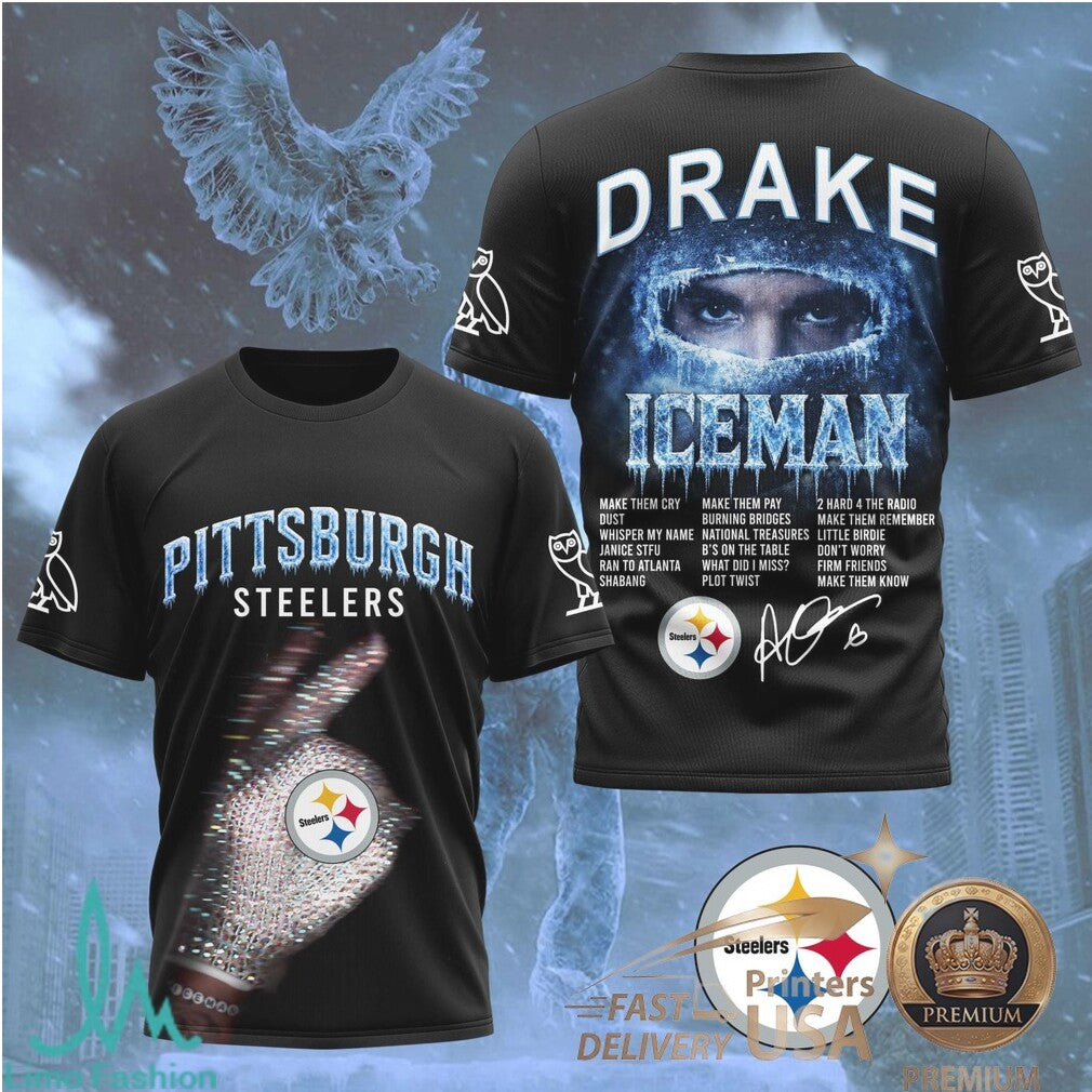 Pittsburgh Steelers Drake Iceman OVO Hip Hop Sports Jersey - Limotees LLC