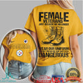 Pittsburgh Steelers Female Veterans Empowered Military Style Shirt - Limotees LLC