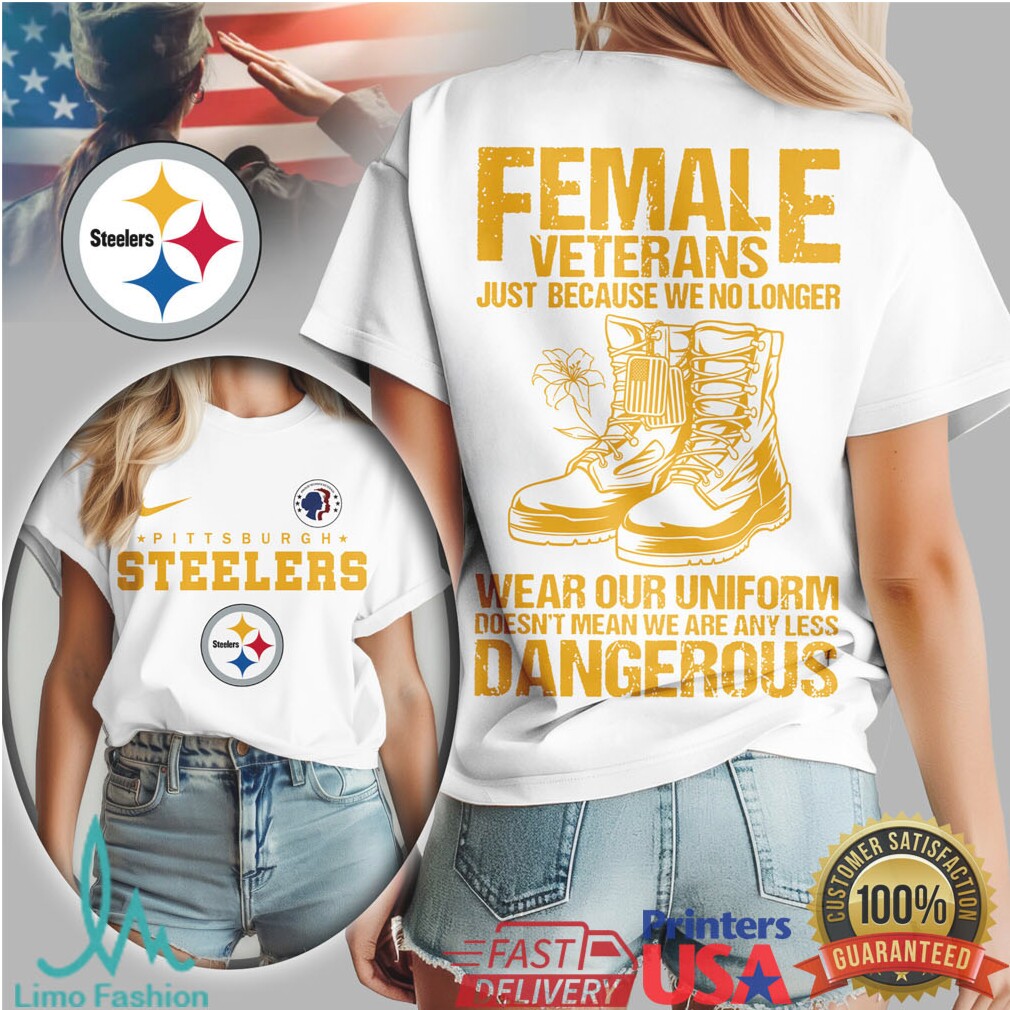 Pittsburgh Steelers Female Veterans Empowered Military Style Shirt - Limotees LLC