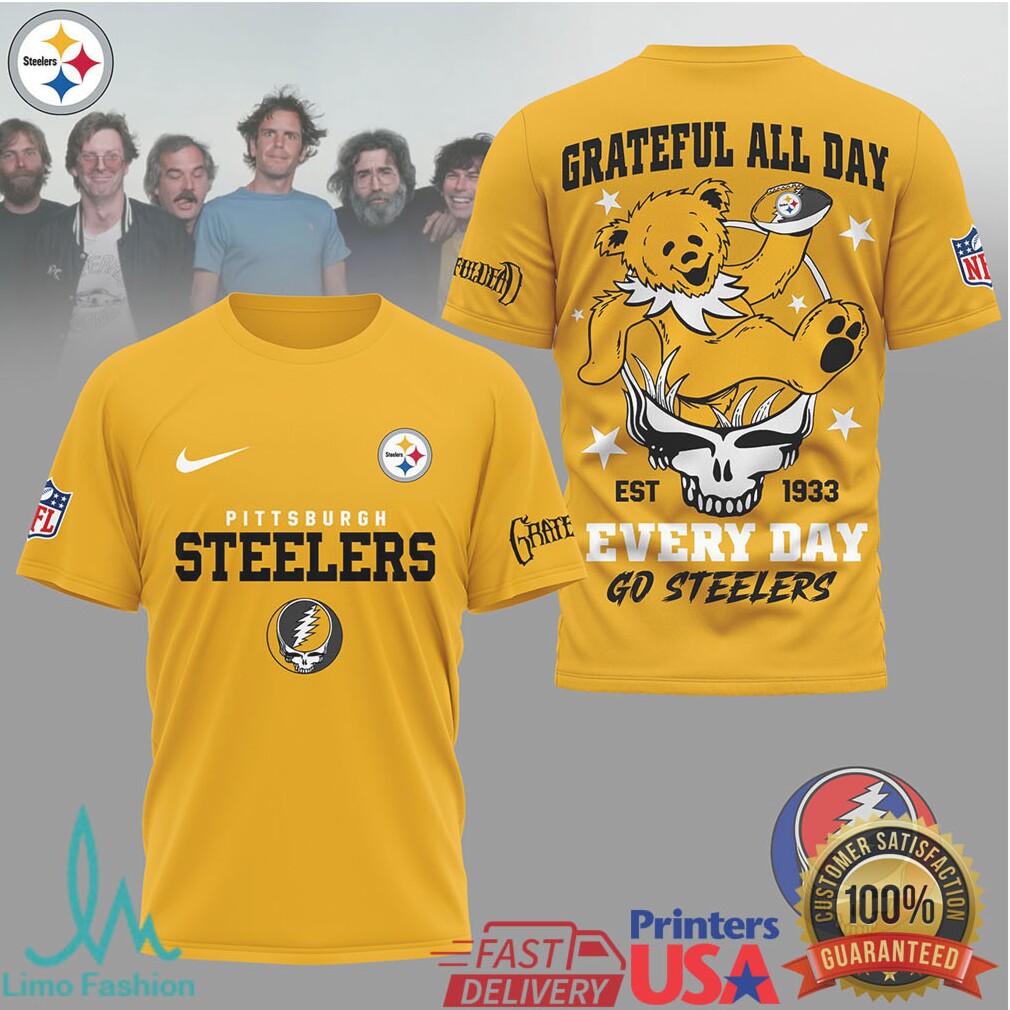 Pittsburgh Steelers Grateful Dead Dancing Bear Football Shirt - Limotees LLC