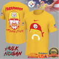 Pittsburgh Steelers Hulk Hogan Hulkamania Legend Mashup Tee - Limotees LLC