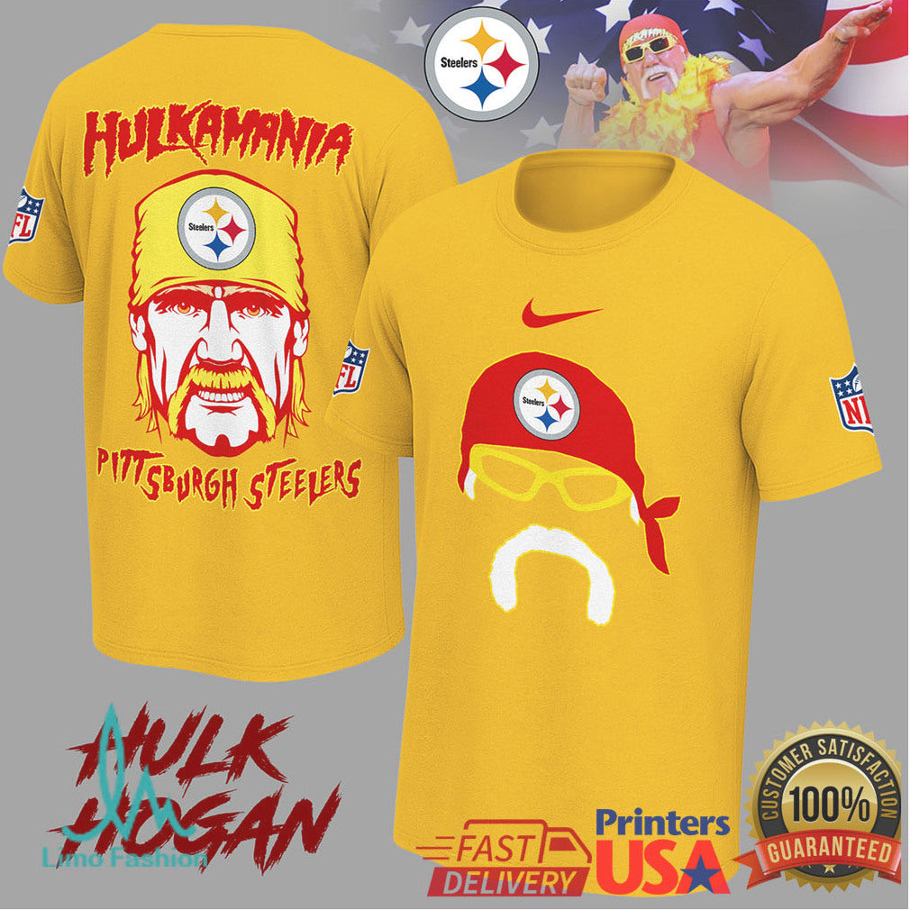 Pittsburgh Steelers Hulk Hogan Hulkamania Legend Mashup Tee - Limotees LLC
