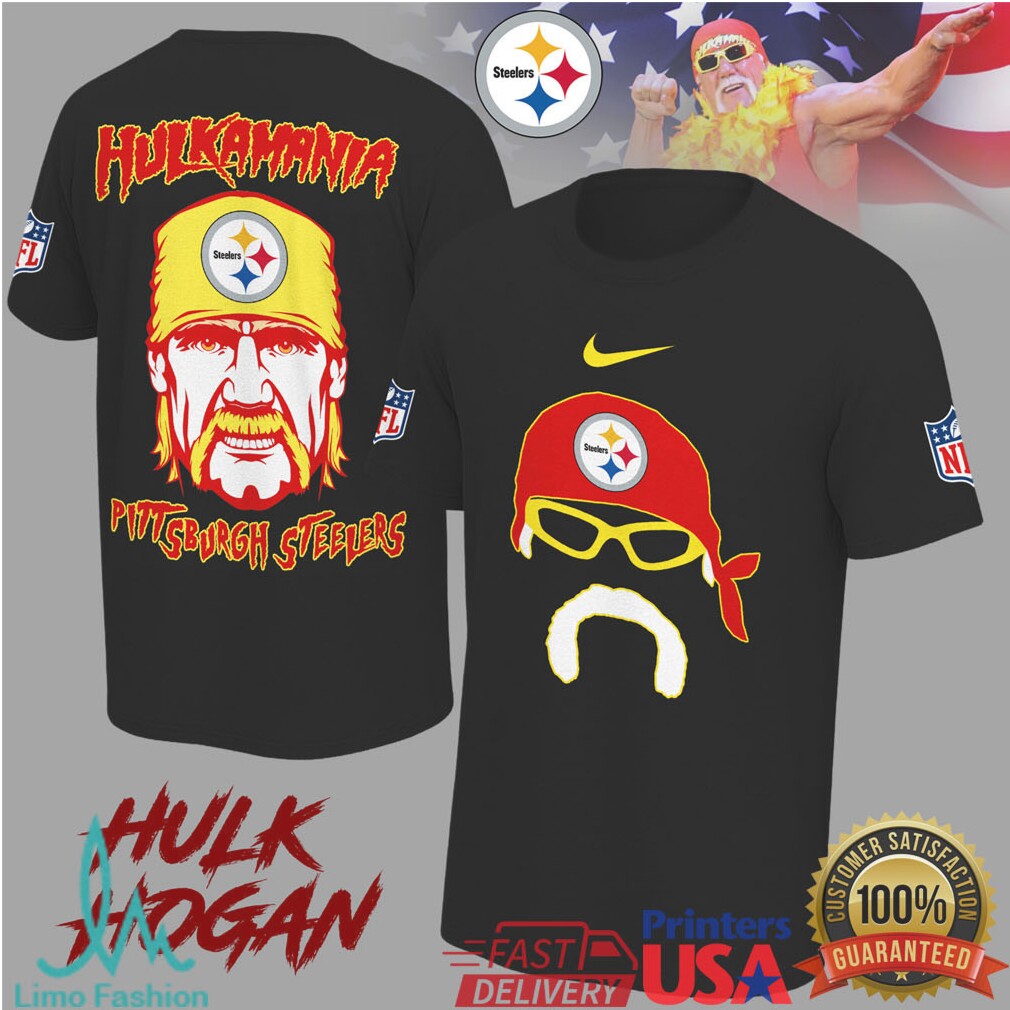 Pittsburgh Steelers Hulk Hogan Hulkamania Legend Mashup Tee - Limotees LLC