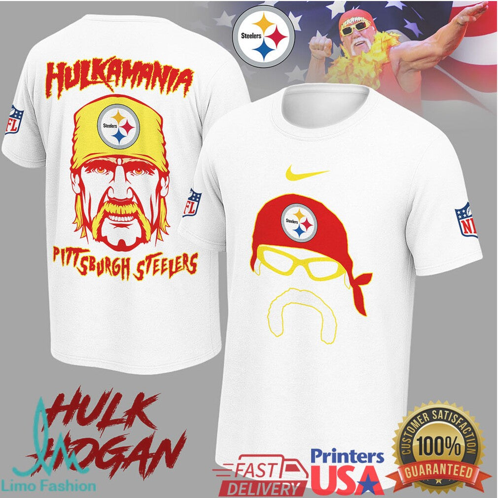 Pittsburgh Steelers Hulk Hogan Hulkamania Legend Mashup Tee - Limotees LLC