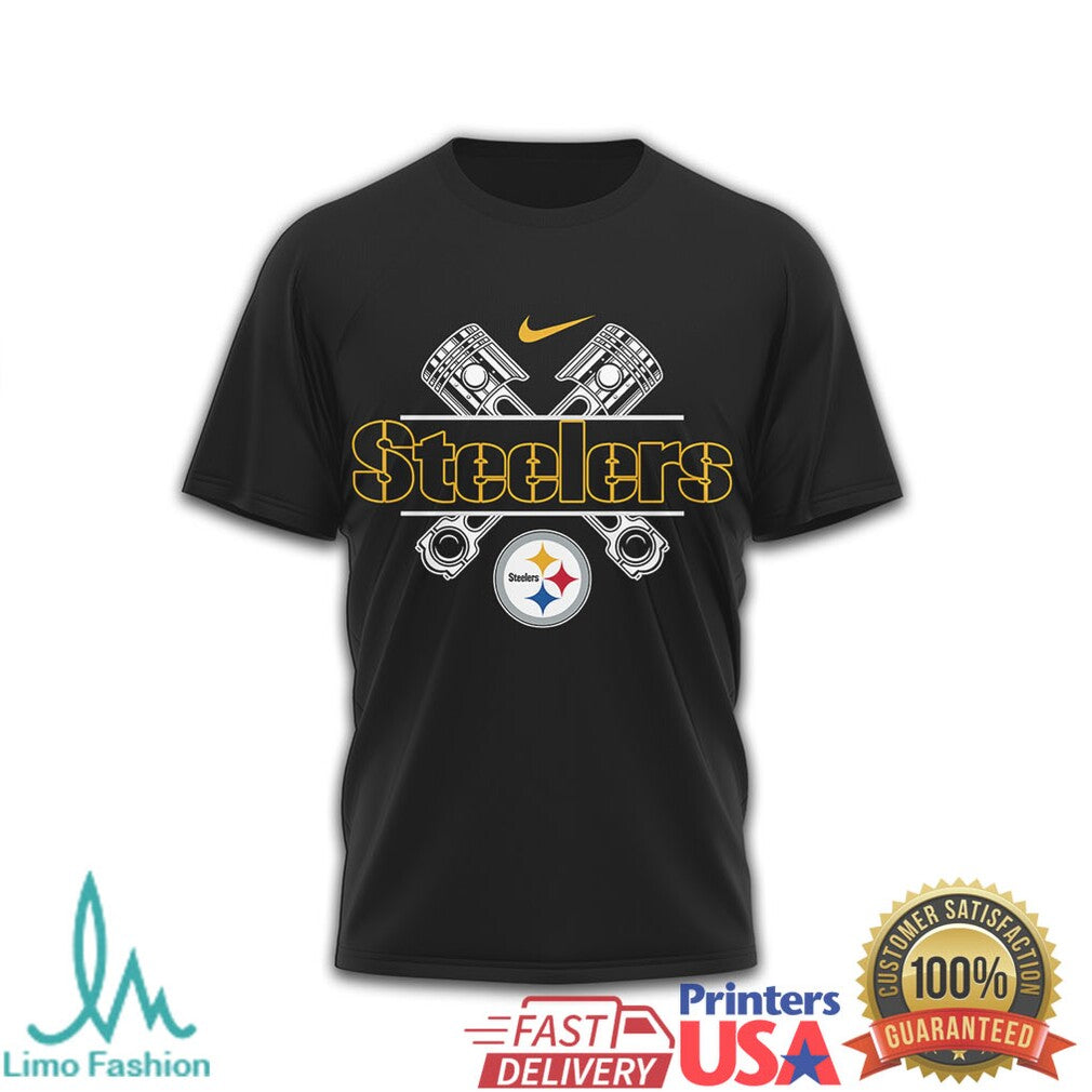 Pittsburgh Steelers “Live To Ride” Motorcycle Biker Tee - Limotees LLC