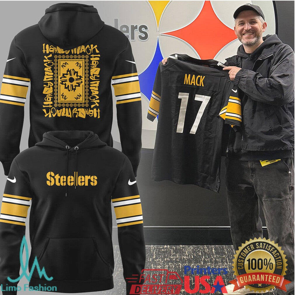 Pittsburgh Steelers “Mack 17” Custom Player Graphic T Shirt - Limotees LLC