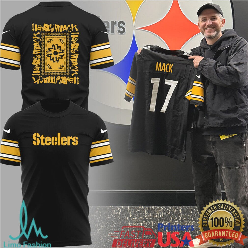 Pittsburgh Steelers “Mack 17” Custom Player Graphic T Shirt - Limotees LLC