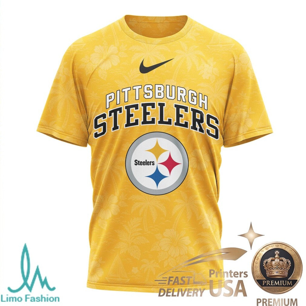 Pittsburgh Steelers Margaritaville Parrot Tropical Summer Session T Shirt - Limotees LLC