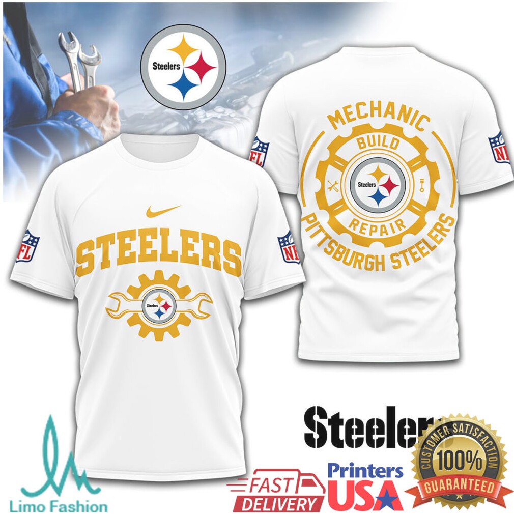 Pittsburgh Steelers Mechanic Build Repair Nfl Tshirt - Limotees LLC