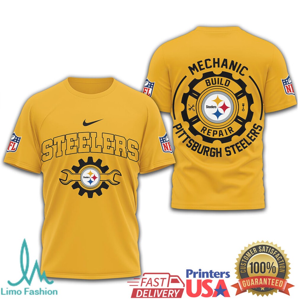 Pittsburgh Steelers Mechanic Build Repair Nfl Tshirt - Limotees LLC