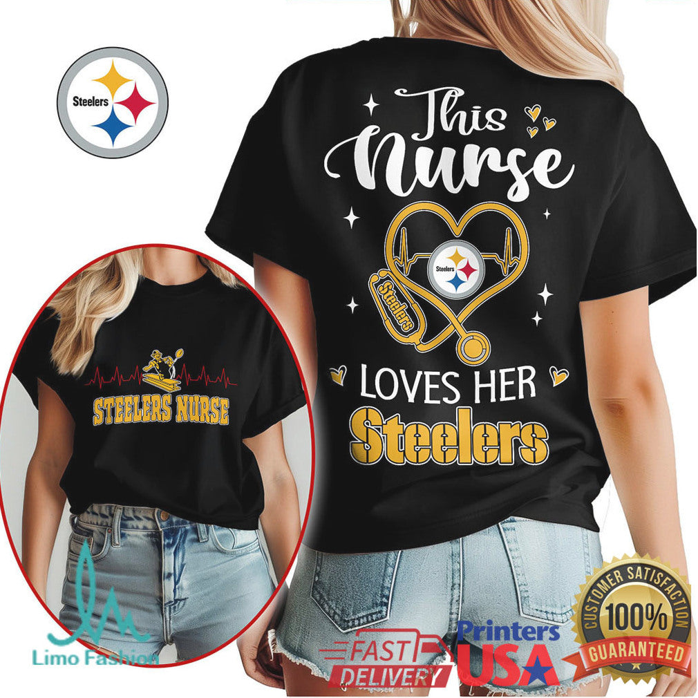 Pittsburgh Steelers Nurse This Nurse Loves Her Steelers Shirt - Limotees LLC