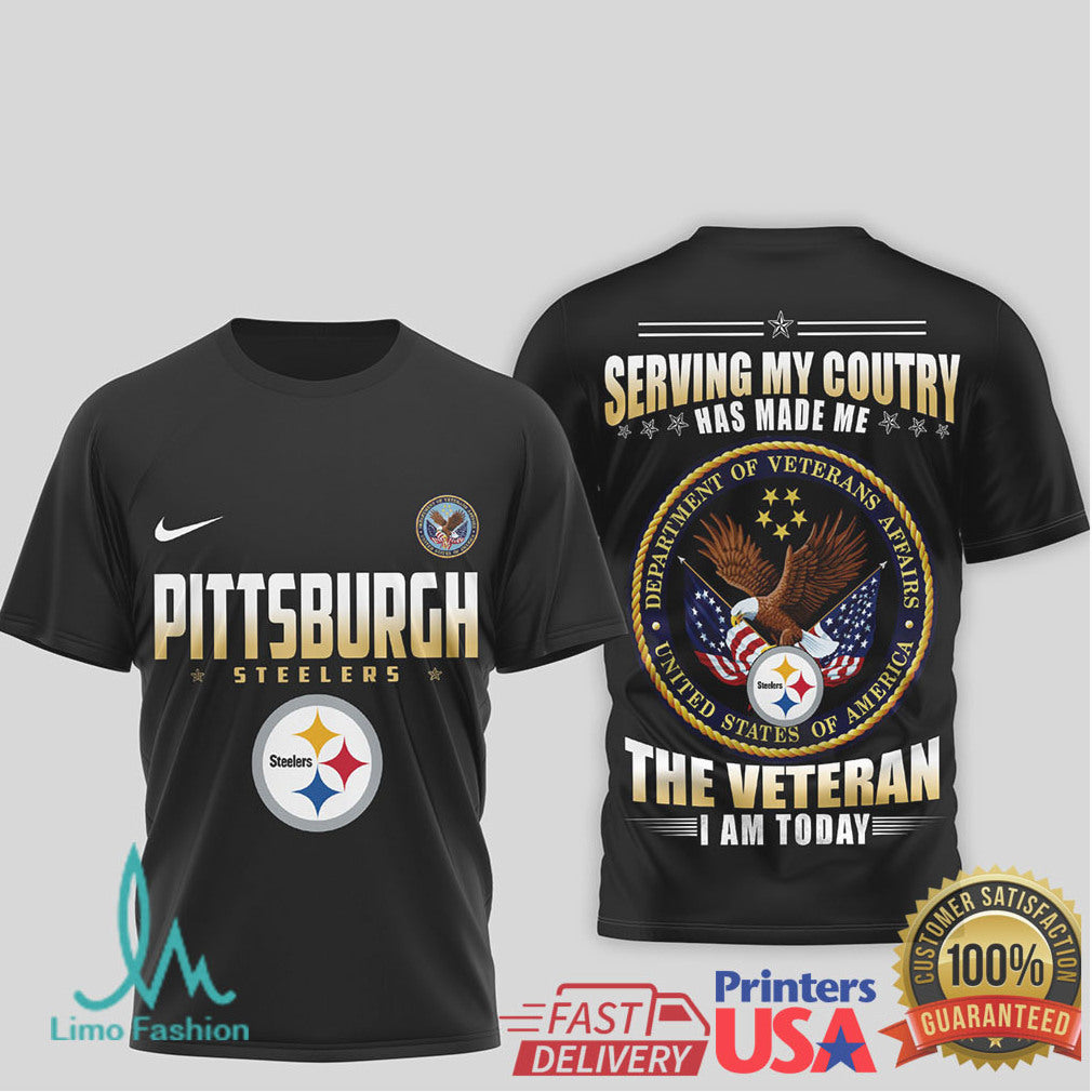 Pittsburgh Steelers Official NFL Department Of Veterans Affairs 3D Shirt - Limotees LLC