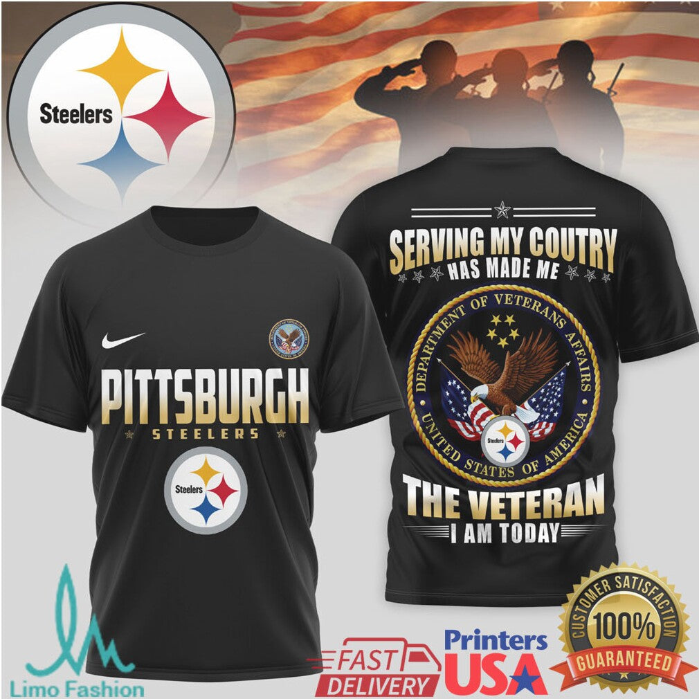 Pittsburgh Steelers Official NFL Department Of Veterans Affairs 3D Shirt - Limotees LLC