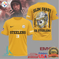 Pittsburgh Steelers Official NFL Eminem Fan 3D Shirt - Limotees LLC