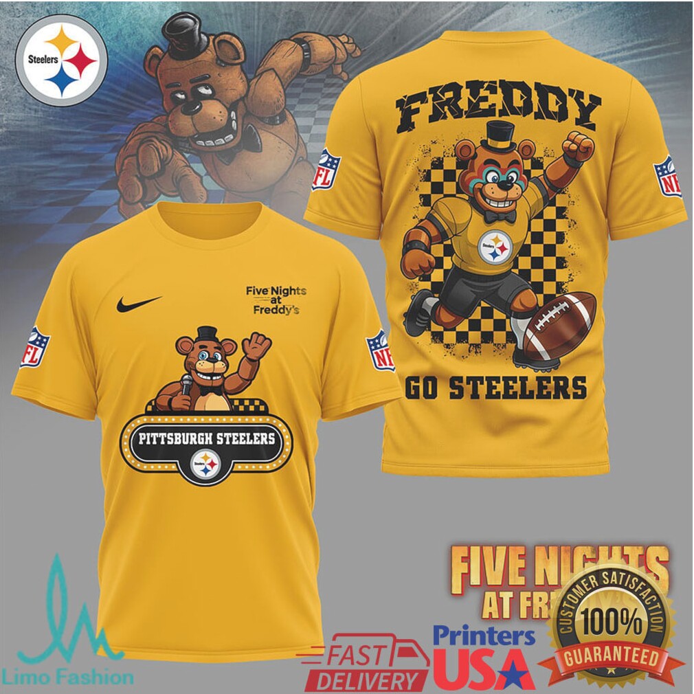 Pittsburgh Steelers Official NFL Five Nights at Freddy's 3D Shirt - Limotees LLC