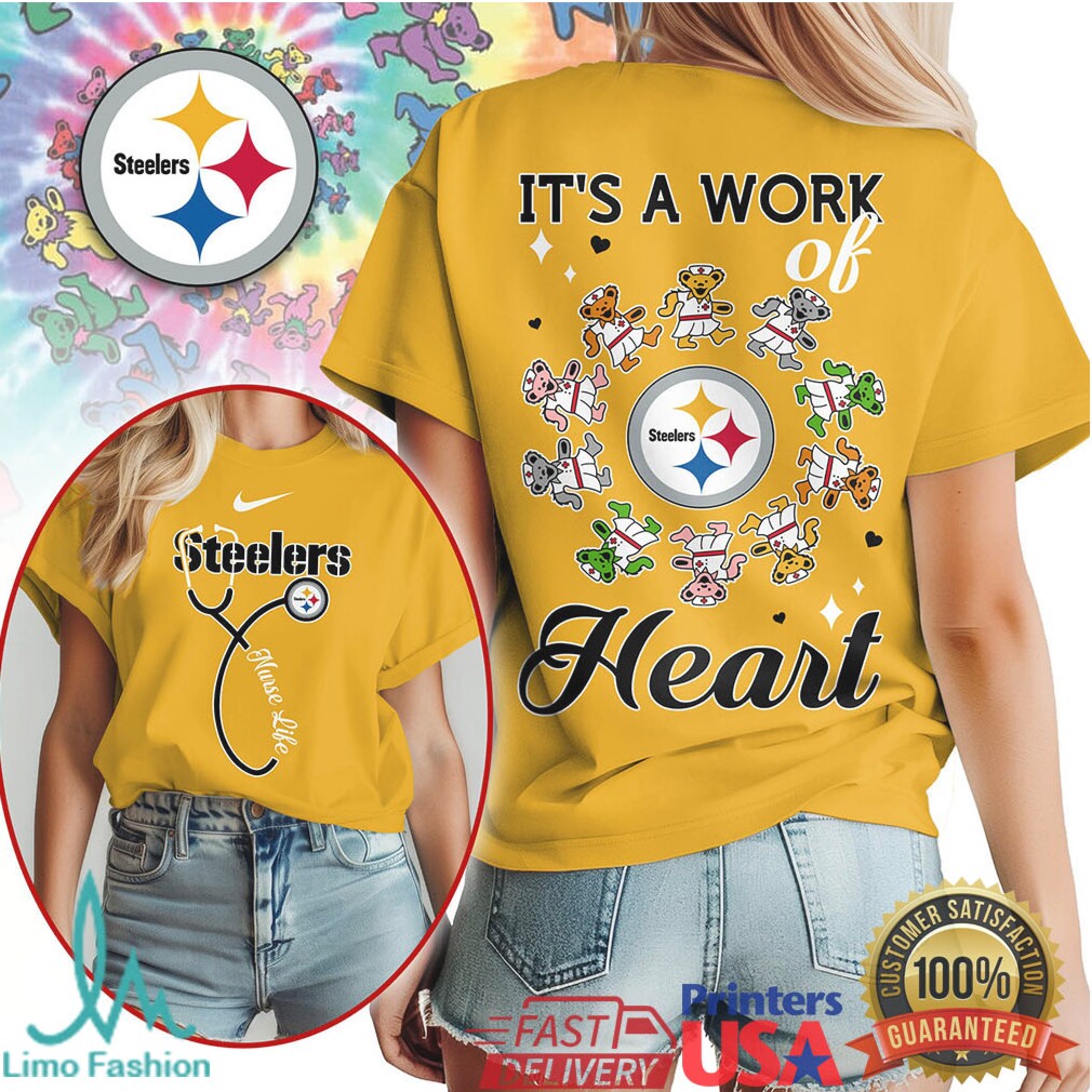 Pittsburgh Steelers Official NFL Grateful Dead Nurse 3D Shirt - Limotees LLC