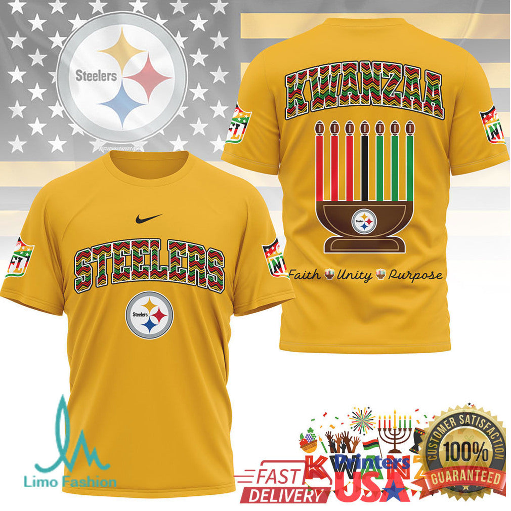 Pittsburgh Steelers Official NFL Kwanzaa Pride 3D Shirt - Limotees LLC