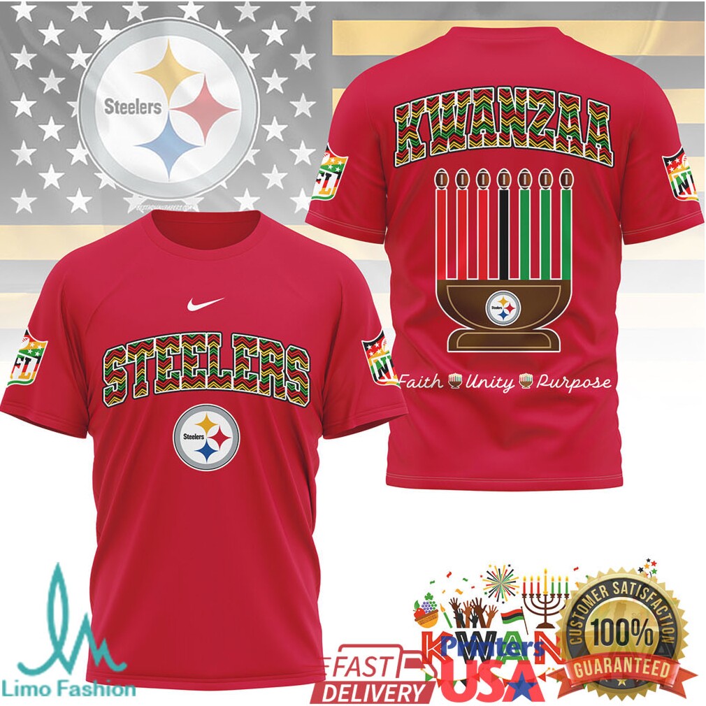 Pittsburgh Steelers Official NFL Kwanzaa Pride 3D Shirt - Limotees LLC