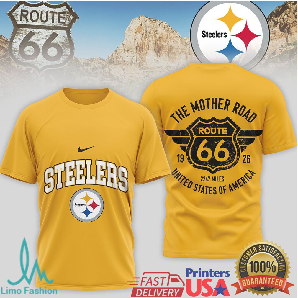 Pittsburgh Steelers Official NFL Route 66 3D Shirt - Limotees LLC