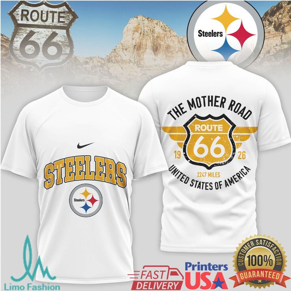 Pittsburgh Steelers Official NFL Route 66 3D Shirt - Limotees LLC