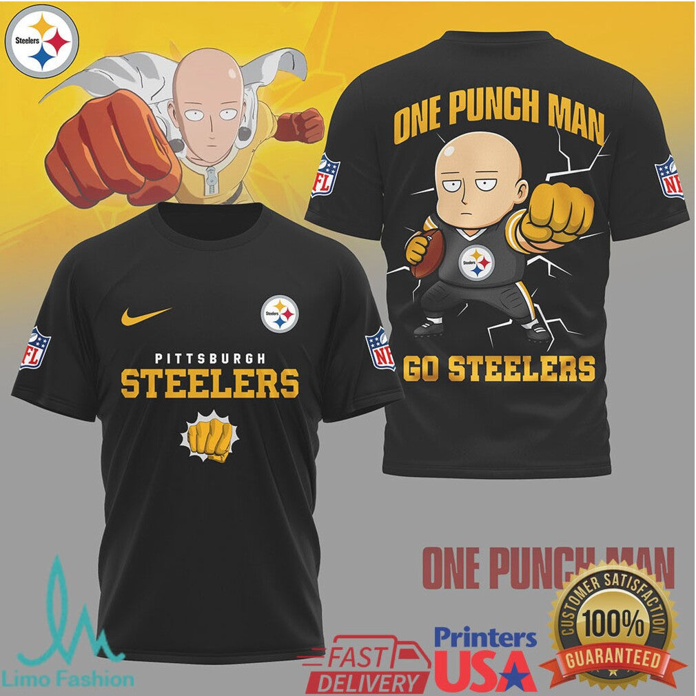 Pittsburgh Steelers One Punch Man Saitama Hero Fan Apparel - Limotees LLC