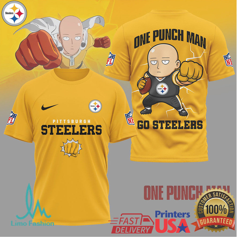 Pittsburgh Steelers One Punch Man Saitama Hero Fan Apparel - Limotees LLC
