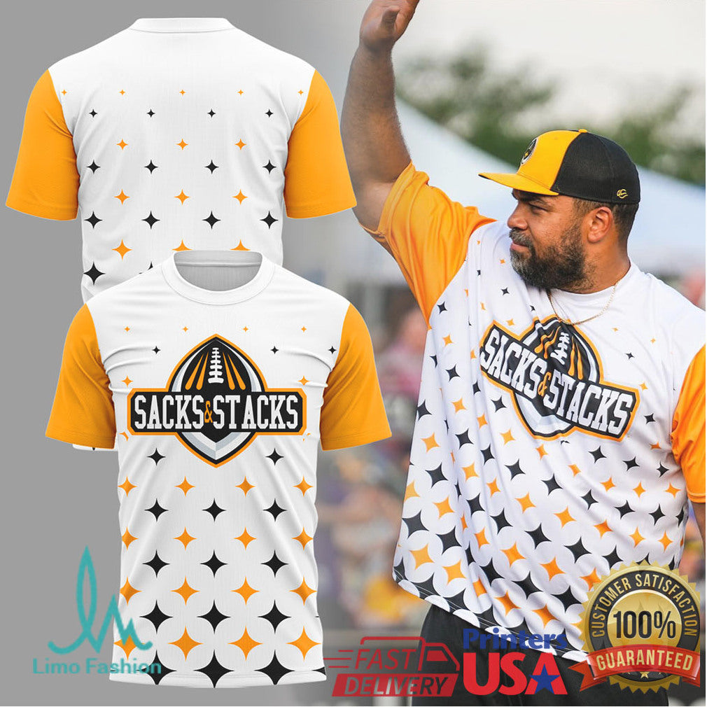 Pittsburgh Steelers Sacks & Stacks All Over Print Shirt & Hoodie - Limotees LLC