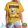 Pittsburgh Steelers Snoopy Peanuts Is My Valentine Nfl Valentines Shirt - Limotees LLC
