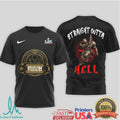 Pittsburgh Steelers Straight Outta Hell Dark Occult Graphic Tee - Limotees LLC