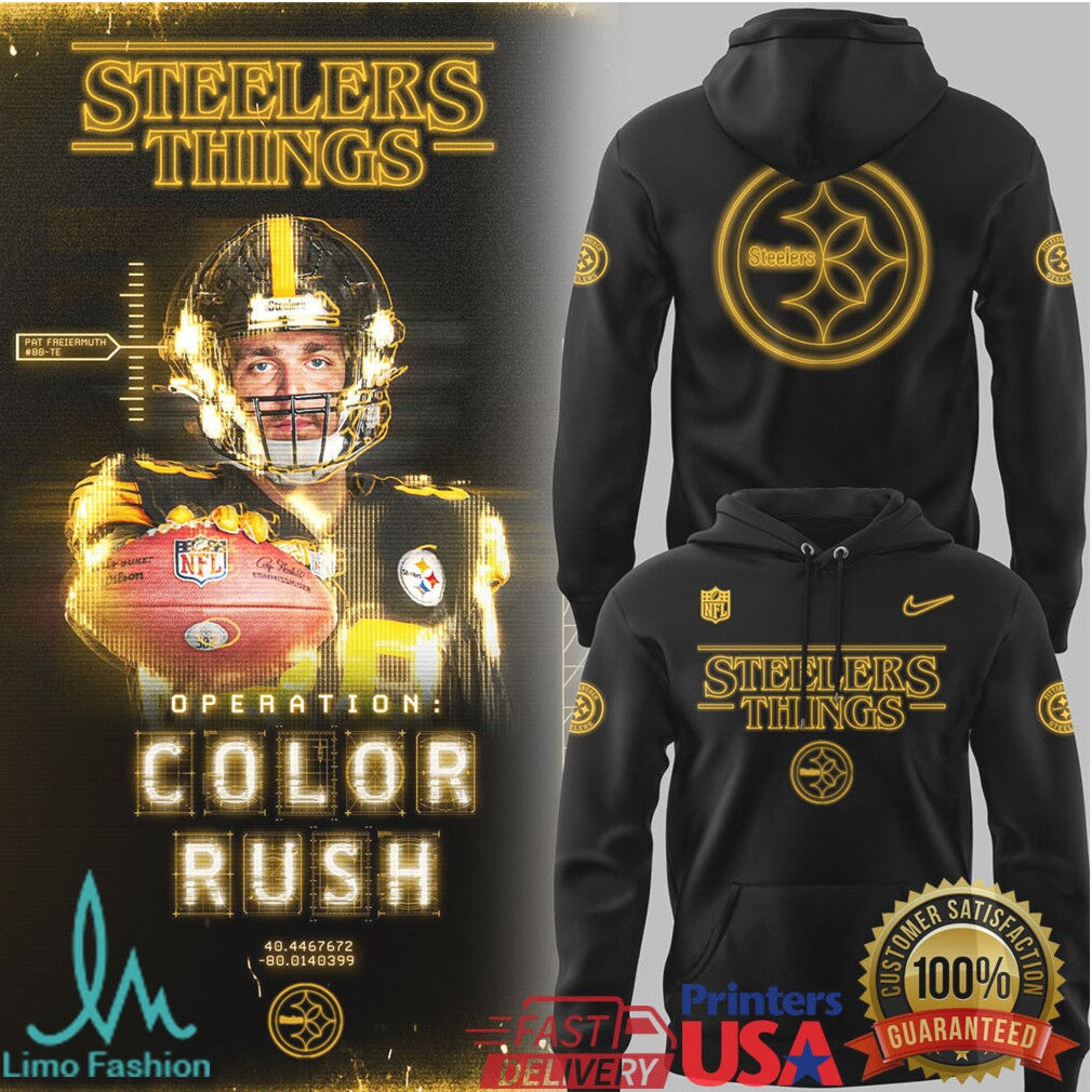 Pittsburgh Steelers Things Operation Color Rush Pat Freiermuth Tee - Limotees LLC