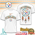 Pittsburgh Steelers Tribal Pattern Dreamcatcher Sports Apparel T Shirt - Limotees LLC
