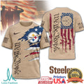 Pittsburgh Steelers We The People Patriotic Military Tan T Shirt