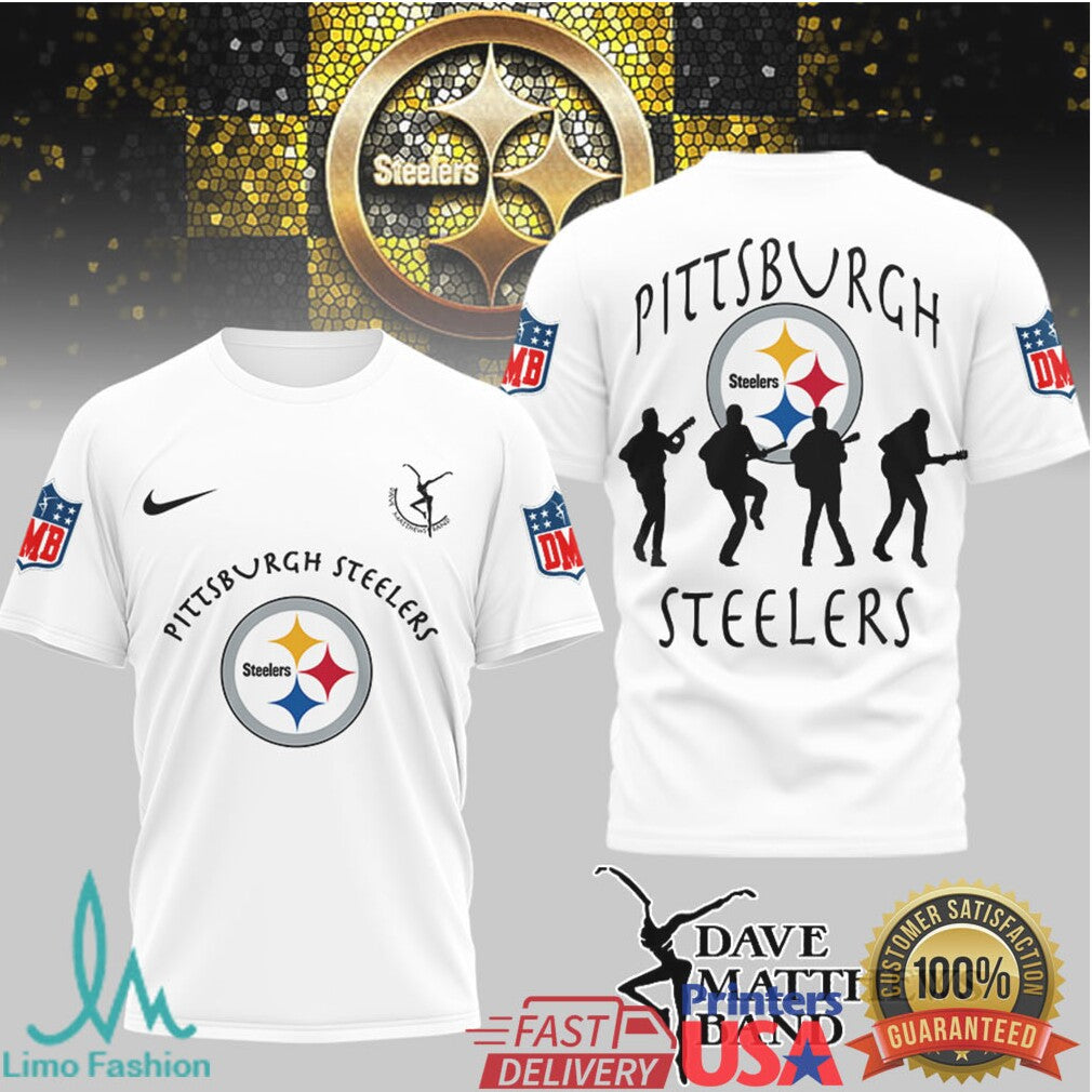 Pittsburgh Steelers x Dave Matthews Band NFL Fan Mashup T Shirt - Limotees LLC