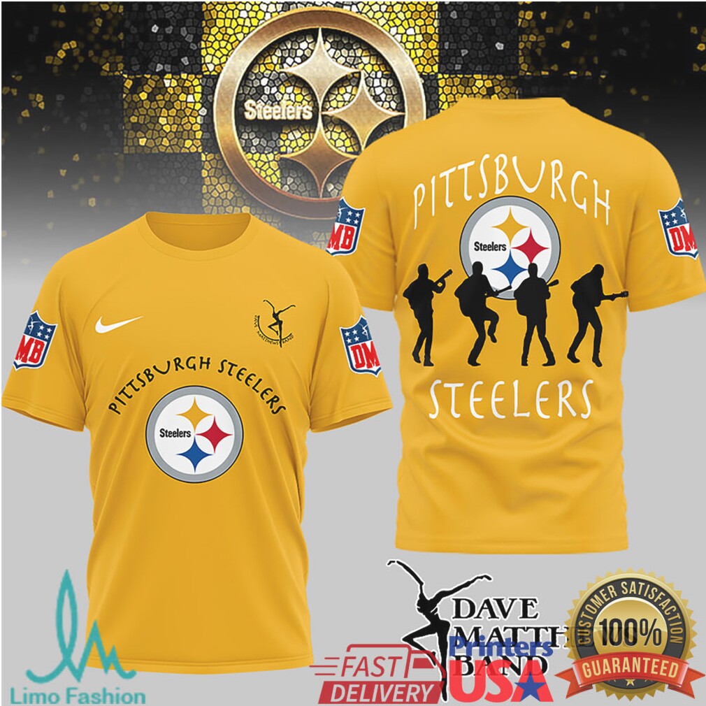 Pittsburgh Steelers x Dave Matthews Band NFL Fan Mashup T Shirt - Limotees LLC