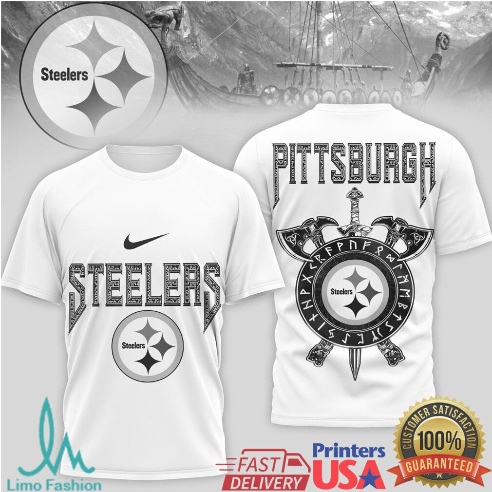 Pittsburgh SteelersOfficial NFL Viking 3D Shirt - Limotees LLC