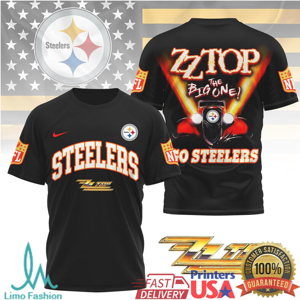 Pittsburgh SteelersOfficial NFL ZZ Top Fan 3D Shirt - Limotees LLC