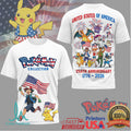 Pokémon Collection Ash & Pikachu US 250th Anniversary T Shirt - Limotees LLC