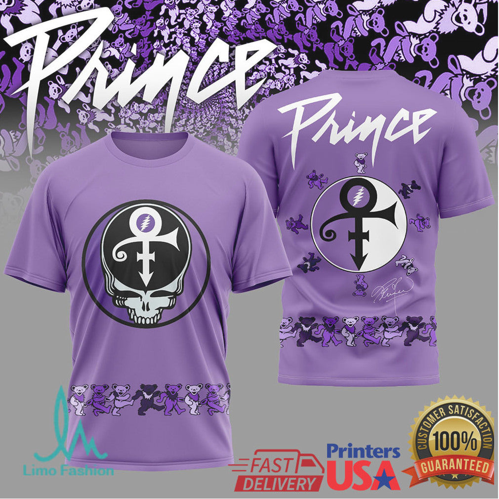 Prince Purple Rain Dancing Bears Mashup Purple t shirt - Limotees LLC