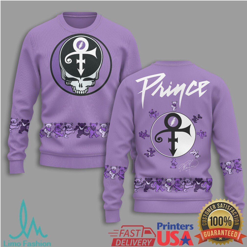 Prince Purple Rain Dancing Bears Mashup Purple t shirt - Limotees LLC